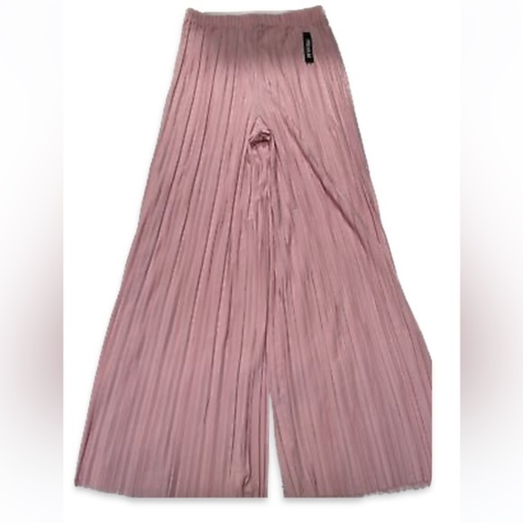 Made by johnny Womens‎ pleated wide leg Pink pants Size: S/M i28 - Picture 3 of 7